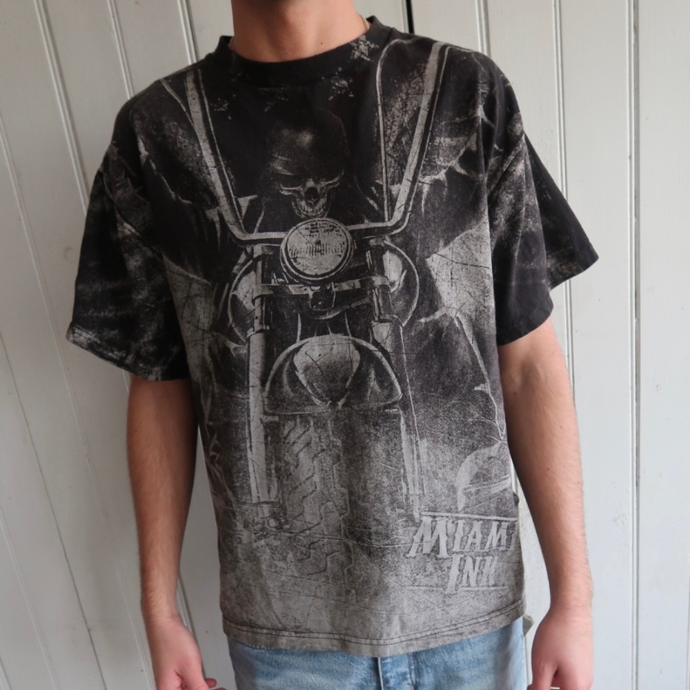 Miami Ink Skeleton Biker Tee